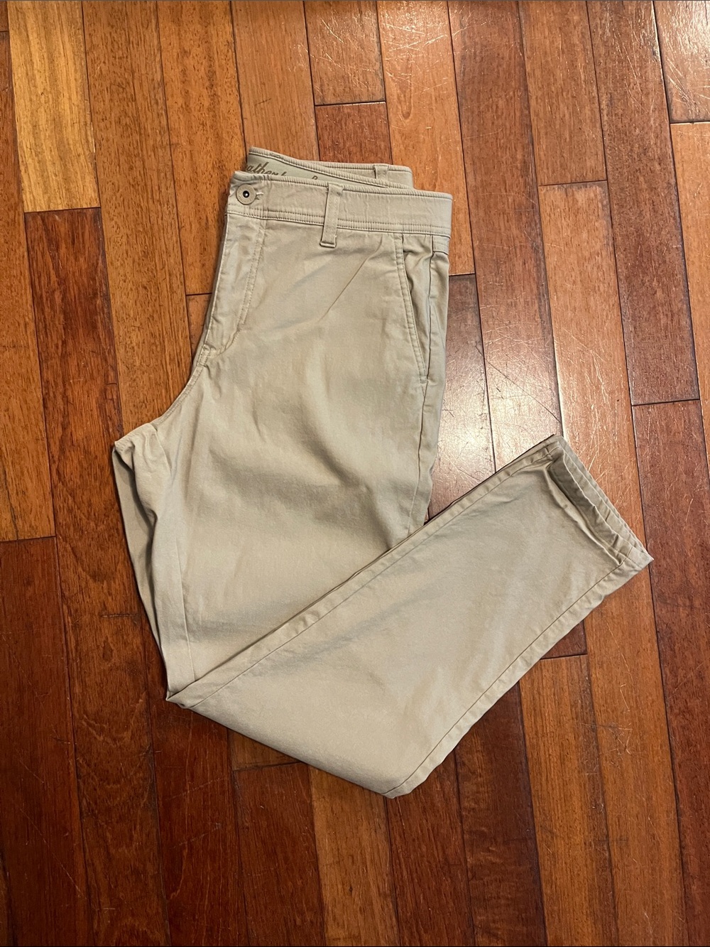 Men's Weatherproof Vintage Slim Chino Pants in Khaki 32x32